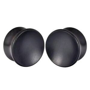 3/4" 20mm Black Single Flare Wood Plug Earrings Ear Stretch Saddle Jewelry Gauge